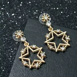 Серьги со стразами