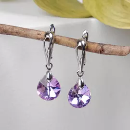 Серьги со стразами