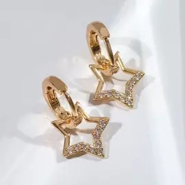 Серьги со стразами