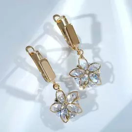 Серьги со стразами