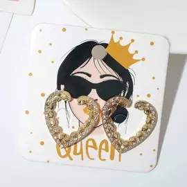 Серьги со стразами