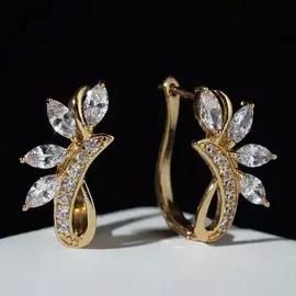 Серьги со стразами