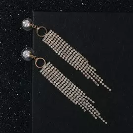 Серьги со стразами