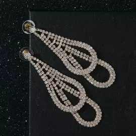 Серьги со стразами