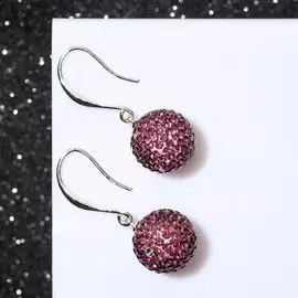 Серьги со стразами