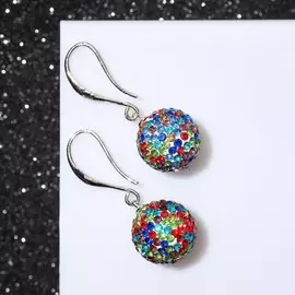 Серьги со стразами