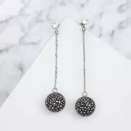 Серьги со стразами