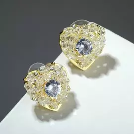 Серьги со стразами