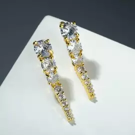 Серьги со стразами