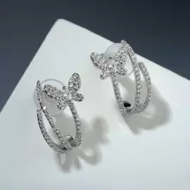 Серьги со стразами