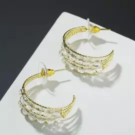 Серьги со стразами