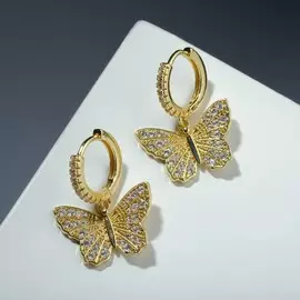 Серьги со стразами