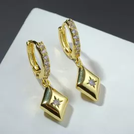 Серьги со стразами