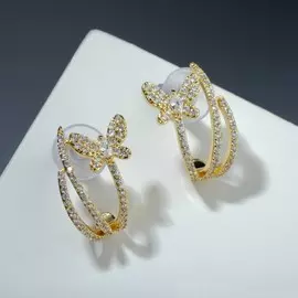 Серьги со стразами