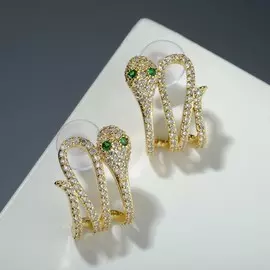 Серьги со стразами