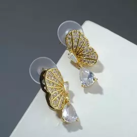 Серьги со стразами