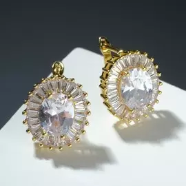 Серьги со стразами