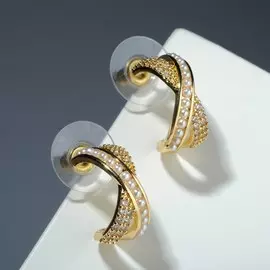 Серьги со стразами