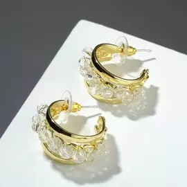 Серьги со стразами