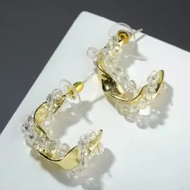 Серьги со стразами