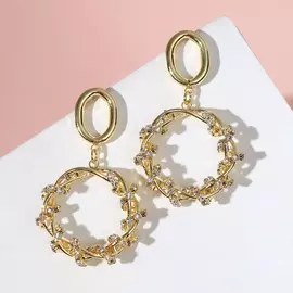 Серьги со стразами