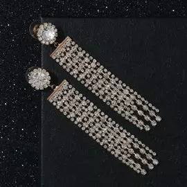 Серьги со стразами