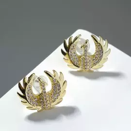 Серьги со стразами