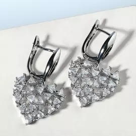 Серьги со стразами