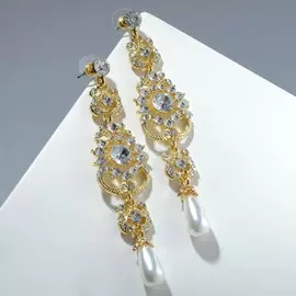 Серьги со стразами