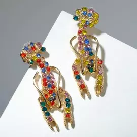 Серьги со стразами