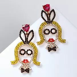 Серьги со стразами