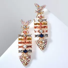 Серьги со стразами