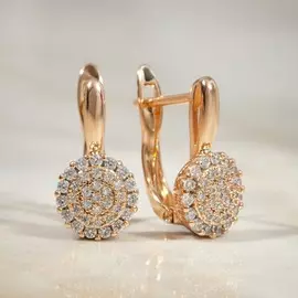 Серьги со стразами