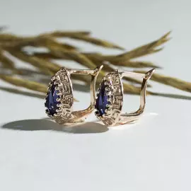 Серьги со стразами