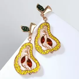 Серьги со стразами