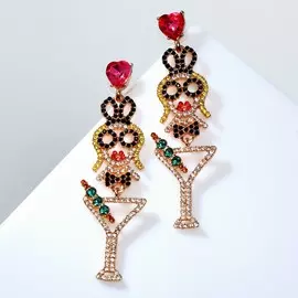 Серьги со стразами