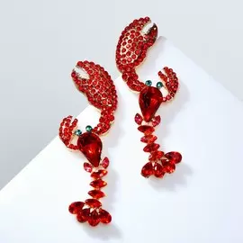 Серьги со стразами