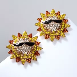 Серьги со стразами