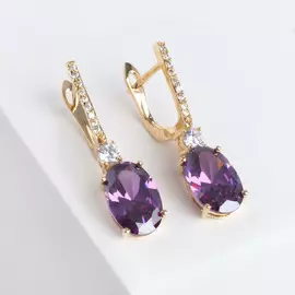 Серьги со стразами