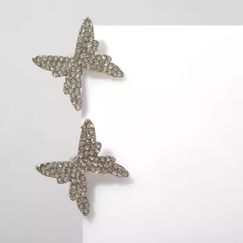 Серьги со стразами