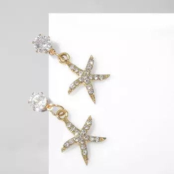 Серьги со стразами