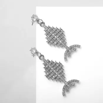 Серьги со стразами