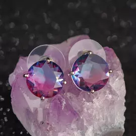 Серьги со стразами