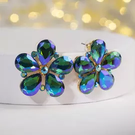 Серьги со стразами