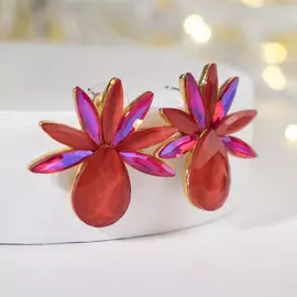 Серьги со стразами