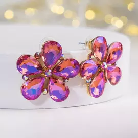 Серьги со стразами