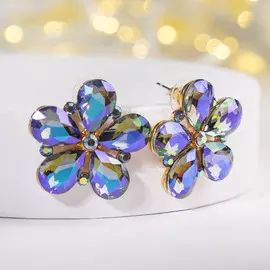 Серьги со стразами