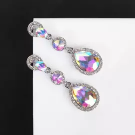 Серьги со стразами