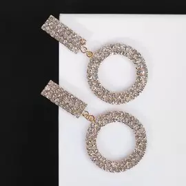 Серьги со стразами