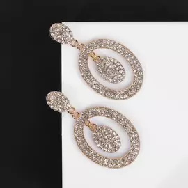 Серьги со стразами